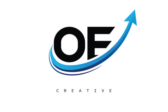 OE Letter Logo with Dynamic Arrow Swoosh – Modern Business Branding, Growth, Progress & Innovation Symbol
