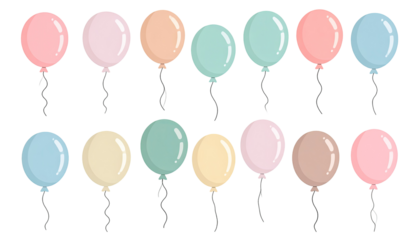 Pastel balloons in a row (1)