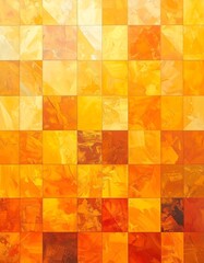Abstract mosaic of warm oranges