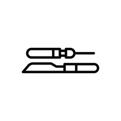 Black line icon for surgical precision