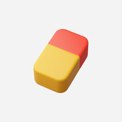 3d Realistic Eraser icon vector Illustration