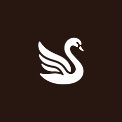 Elegant Swan Symbol A Stylish Vector Illustration