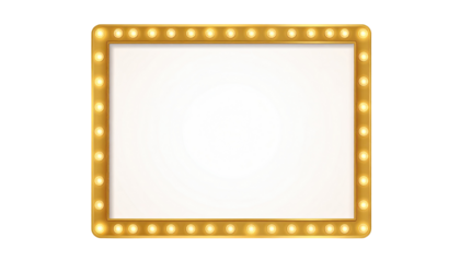 Gold retro marquee frame