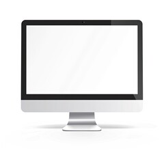 Fototapeta premium A blank computer monitor displaying an empty screen for various applications.