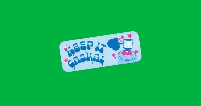 Floating Keep It Casual graffiti spray-can transparent layer tilting rotating haze drifting