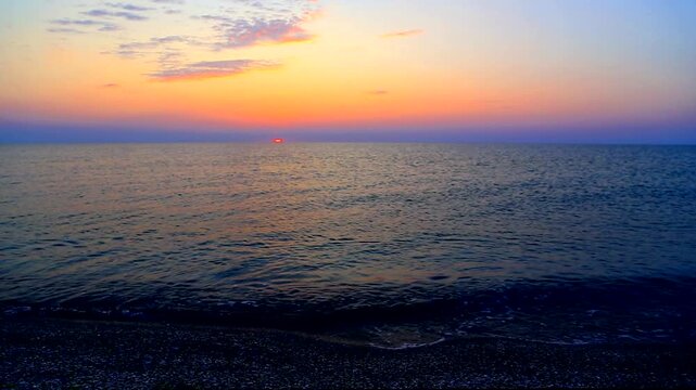 Beautiful summer sunrise over the beach