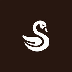 Elegant Elegant Swan Logo Design in Minimalist Style