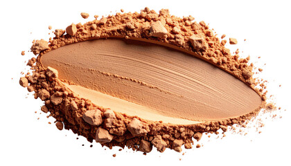 Beige powder swirl on dark background