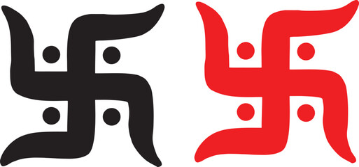 swastika, symbol, religion, spirituality, culture, ancient, tradition, auspicious, good luck, peace, hinduism, buddhism, jainism, black, red, icon, graphic, design, parallel, comparison, cultural, spi