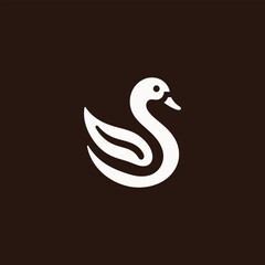 Elegant Swan Symbol A Graceful Minimalist Vector Design