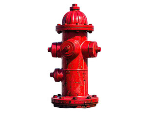 Red fire hydrant against black background