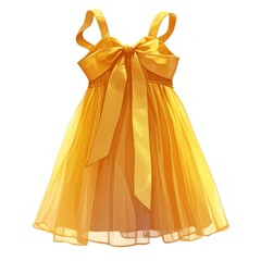 Elegant yellow dress illustration