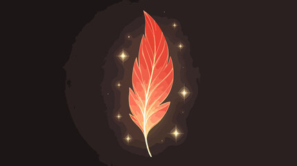 Magical red feather design