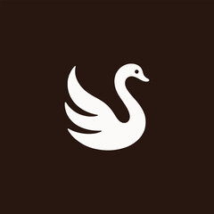 Elegant Swan Logo Design with Minimalist Style