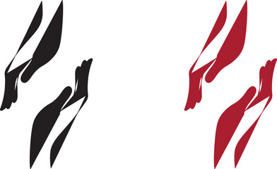 abstract, hand, shape, symbol, icon, gesture, design, art, graphic, silhouette, black, red, white background, isolated, creative, modern, simple, clean, minimalist, vector, illustration, concept, comm