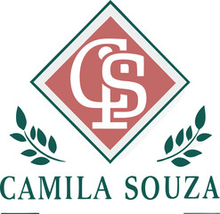 Logo representing Camilla Souza, characterized by sleek fonts and a minimalist style.
