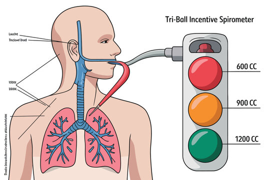 Using a Tri-Ball Incentive Spirometer for Lung Capacity Improvement