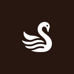 Elegant Swan Symbol with Modern Minimalist Design