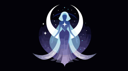 Lunar figure silhouette design