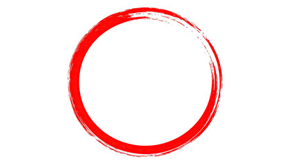 Red circle with a painterly effect