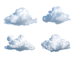 Four stylized cloud images