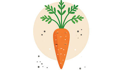 Carrot on a light beige circle