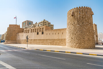 Sharjah Fort in Sharjah, UAE. It is known as Al Hisn.