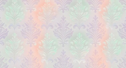 Abstract pastel damask pattern