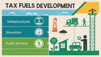 Tax Fuels Development: Exploring Impact on Infrastructure, Education, and Public Services through Visual Representation