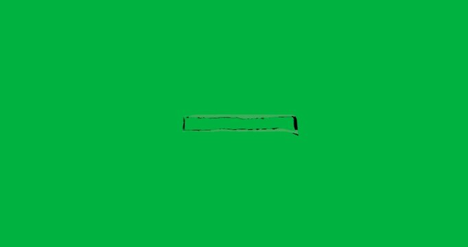 Green wavy rectangle appearing on transparent canvas edges fluctuating to show hand-drawn effect