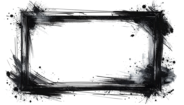 Abstract black and white framed image