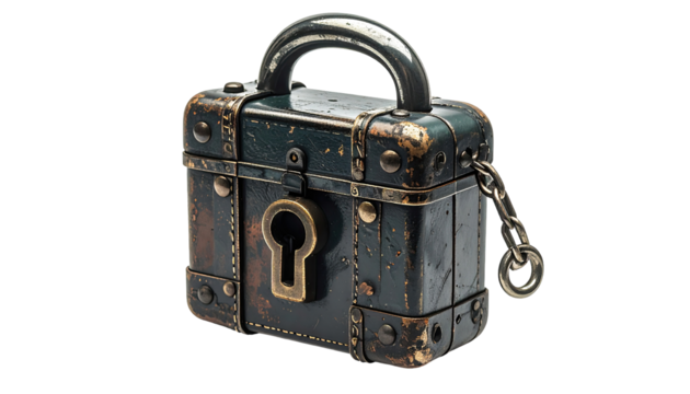 Antique lock on a dark background