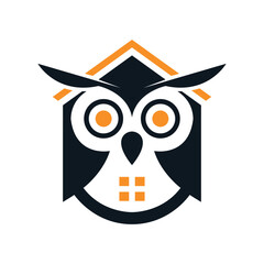 Forest owl house vector illustration