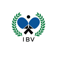 IBV Table Tennis Company logo. IBV Ping Pong Sports paddle logo design for entrepreneur and business. IBV Branding Design best icon.
