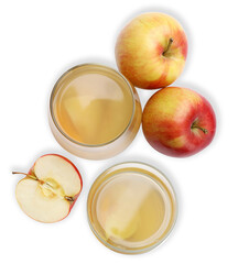 apples and apple juice, ideal for a health concept