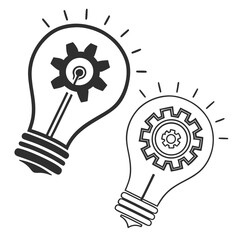 light bulb with gears