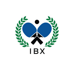 IBX Table Tennis Company logo. IBX Ping Pong Sports paddle logo design for entrepreneur and business. IBX Branding Design best icon.
