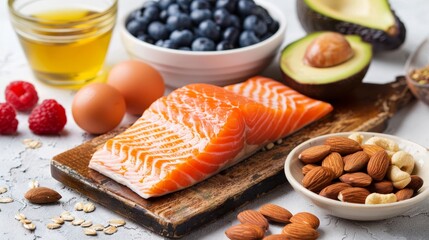 Comprehensive guide to healthy fats  salmon, eggs, avocado, nuts, seeds, and berries