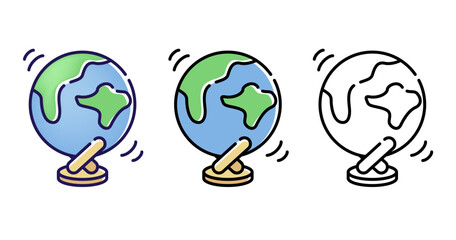 Spinning Globe Ball Football Icon