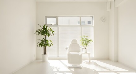 Modern Minimalist Spa Room Interior Design.