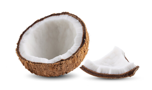 coconut isolated on transparent png (Image from camera)