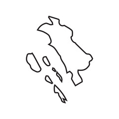 Croatia Map Outline