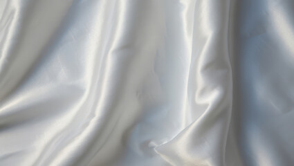 Fototapeta premium Soft white fabric draped with subtle blue and gray tones