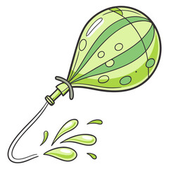 vector illustration of a green balloon 