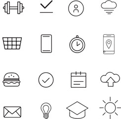 Simple Line Icons Set