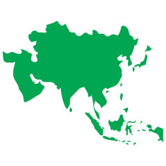 Asia Map Outline Vector