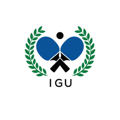 IGU Table Tennis Company logo. IGU Ping Pong Sports paddle logo design for entrepreneur and business. IGU Branding Design best icon.
