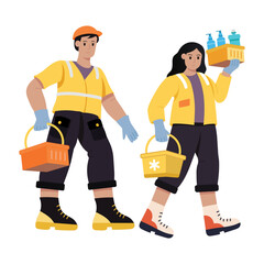 An illustration of philanthropy designed in flat style
