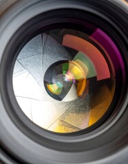 Close-up lens aperture