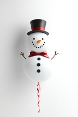 Snowman balloon winter white celebration.